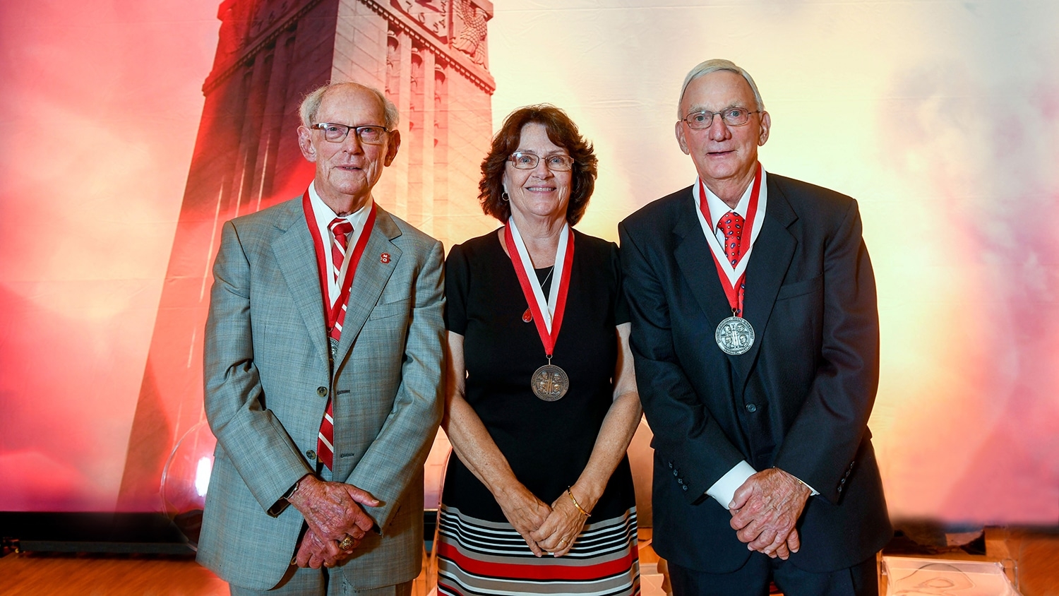 The 2021 Watauga Medal winners (left to right) are Bob Mattocks, Suzanne Gordon and Glenn Futrell